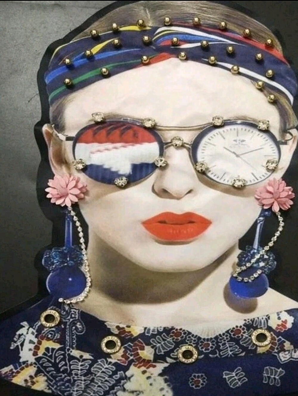 Large Beauty Embroidery Applique Patch